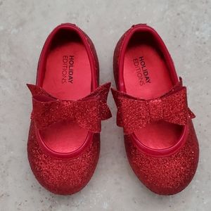 Toddler girl glitter ballerina flats